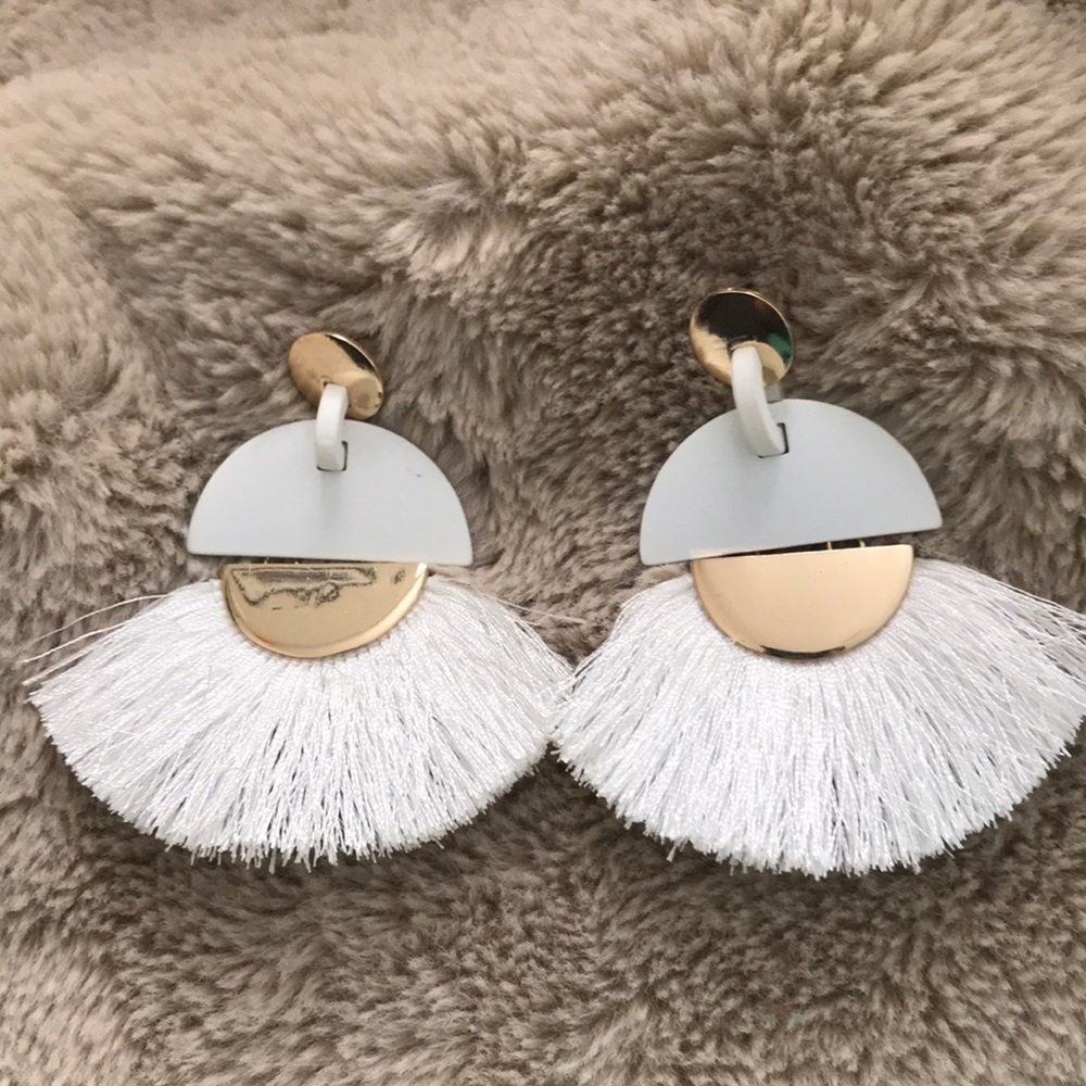 White earrings